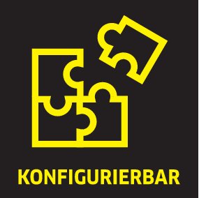 Ausstattungsmerkmale des Ger&auml;ts sind individuell konfigurierbar.