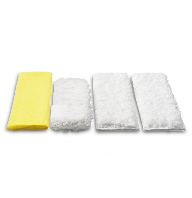 К-т микрофибърни кърпи за кухня: 2 x кърпи за под, 1 x почистваща кърпа за повърхности от неръждаема стомана,1 x мек калъф за ръчна дюза
 (само за подова дюза "Classic" и"Comfort") image 1